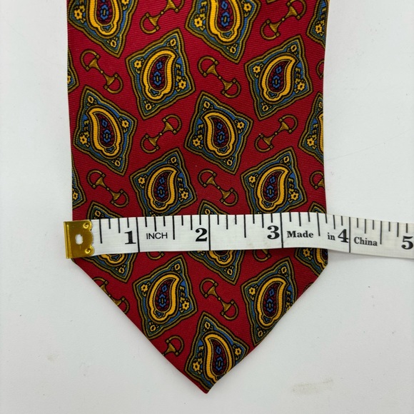 Gucci Silk Horse bit Paisley Neck Tie - Picture 7 of 8